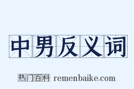 中男反义词是什么意思的图片